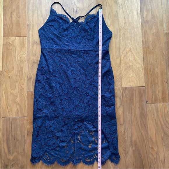 *SOLD*Lulu's Flirting with Desire Navy Blue Lace - Picture 14 of 15